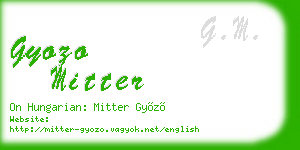 gyozo mitter business card