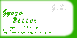 gyozo mitter business card